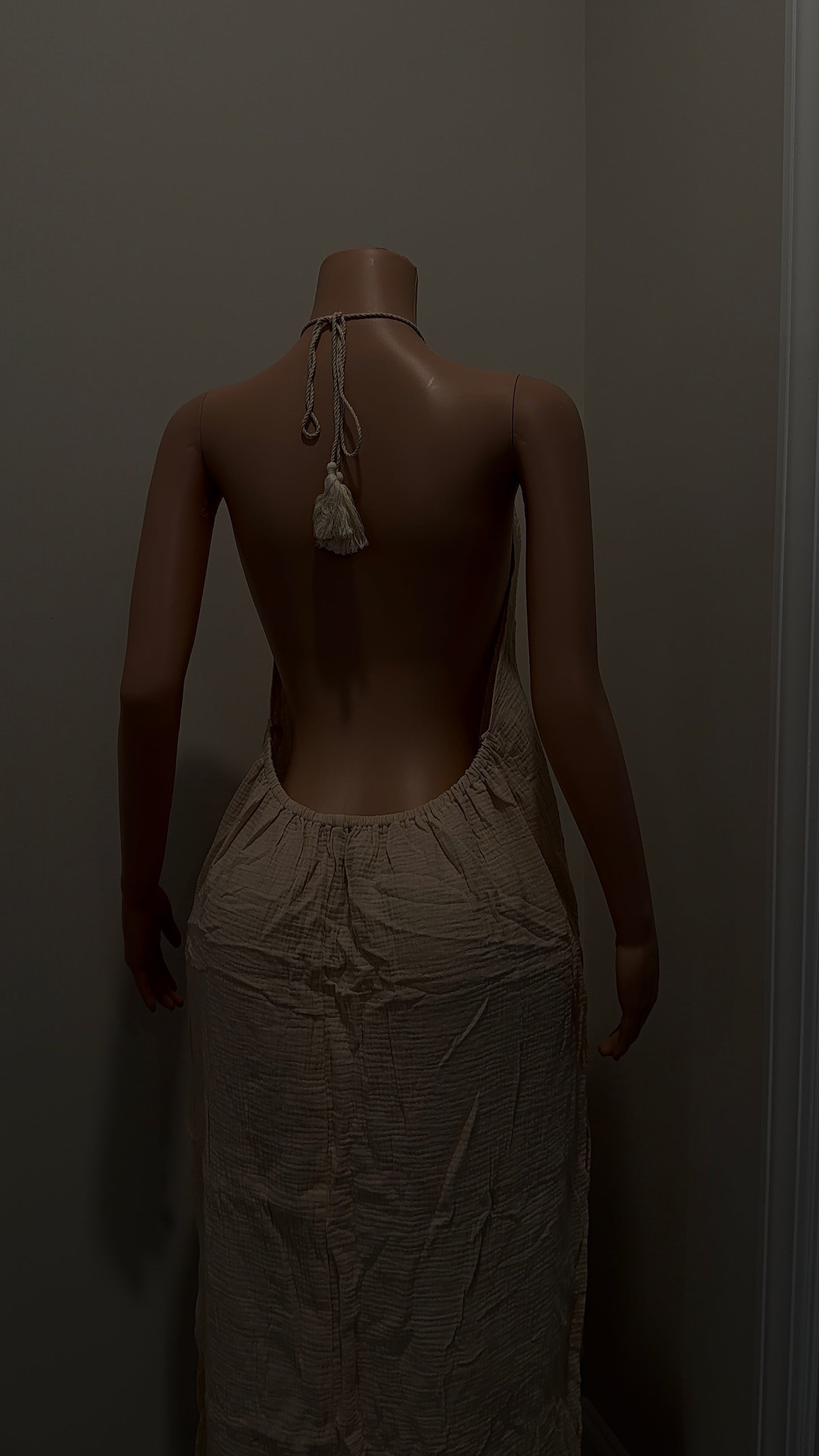 Nude Backless Vacay Dress