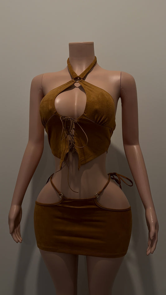 Brown Velvet Set