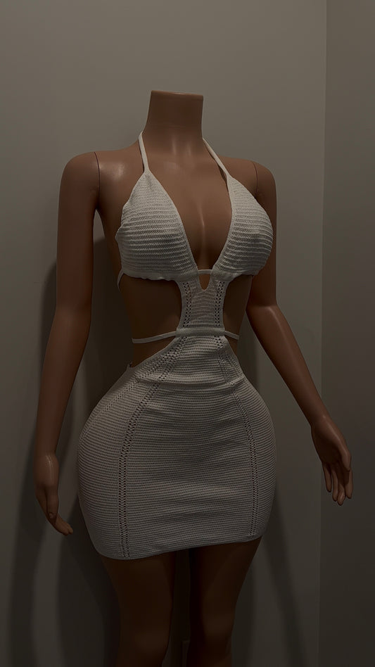 White Crochet Dress